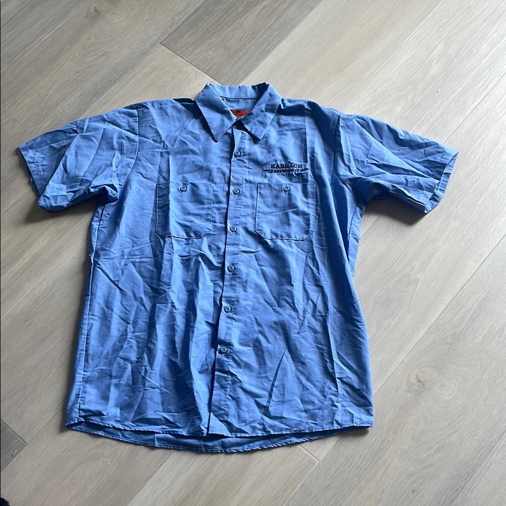 Light Blue Casual Button Down Shirt Relaxed Fit